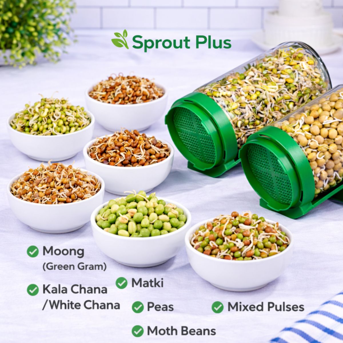 Premium Sprout Maker Bottle Set (Pack of 2)